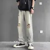 Jeans da uomo S-3XL Pantaloni da uomo in denim coreano Y2k Abbigliamento Streetwear Maschile largo Hip-hop High Street Primavera Estate Fidanzato Gamba larga