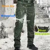 Pantalones para hombre Cargo táctico al aire libre Impermeable SWAT Combat Military Camo Pantalones Casual Multi Pocket Work Jogger 230718