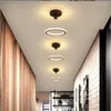 Pendelleuchten Kronleuchter Moderner Eingangsbereich LED Einfache Gangkorridorbeleuchtung Kreativer Balkon Schwarzgold Deckenleuchte