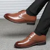 Marka Mazefeng Formal 444 Erkek Deri Dantel Up Dress Oxfords Moda Retro Ayakkabı Zarif İş Ayakkabı Damlası 2 79