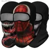 Casquettes de cyclisme Masques 2023 Nouveau design Venom Balaclava Masque de ski de protection Joker Crâne Bandana Écharpe de chasse Cyclisme Masque facial Couvre-chef Spider Snood T230718