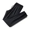 Мужские брюки Ice Silk Summer Ultra Thin Thin Line Cooling Quice Drahing Sports Casual Loose увеличить размер кондиционирование воздуха 230718