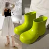 Rain Boot Boots Highstreet Fashion Waterproof Shoes Lady Ankle Thicksoled Water 230718