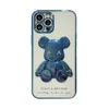 Cassa del telefono dell'orso del fumetto del silicone molle per l'iphone 14 Pro Max più la copertura di protezione sveglia chiara iPhone 11 12 13 14 promax