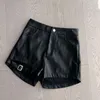 Kvinnors shorts sexig svart pu läder höst och vinter tight gotisk hög midja gata mode y2k tjej outfit