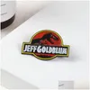 Stift broscher film Jurassic Emamel Pins Dinosaur Badges Custom Pastel Lapel Pin Denim Shirt Dark Punk Adventure Jewelry Gift Fans Dhevl