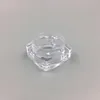 5Gram Plastic Jar Square Shape Clear Pot Black Cap Cosmetic Sample Eyeshadow Lip Balm Container Nail Art Piece Glitter Bottle Fpofo