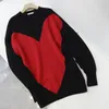 Pulls pour femmes automne et hiver mode élégant grand amour moyen Long pull en cachemire en forme de couloir