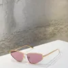 Cat Eye Solglasögon Gold Metal Brown Lens for Women Mens Summer Sunnies Designers Solglasögon Sonnenbrille Sun Shades UV400 Eyewear Wth Box