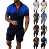 Polos de los hombres Camisas de polo de los hombres hawaianos Cremallera Turn Down Collar Camiseta de manga corta Camiseta Vacaciones Vacaciones Viajes Playa HomeWear Tops masculinos 230717