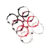 Очарование браслетов Wangaiyao Fashion Simple Milan веревка Черно -белая магнит Тай Чи Пара браслетов Пара мужчин Женщины Ручные украшения