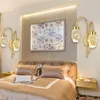 Wall Lamp SOFEINA Modern Crystal Sconce LED Indoor Light Fixture Gold Luxury Decorations For Bedroom Living Room Office