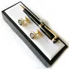 Pure Pearl Dunh Hoogwaardige klassieke Ballpoint Ball Pen Wiredrawing Barrel met serie Number Luxe Smooth Writing Stationery Cufflink298Q