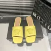 New Flat Flip-flops Hot Fashion Wear and Match Luxury Brand Slipper Slides Hottest Heels Women Shoes Designer Sandals Heel Height Sandal Flat Slipper Shoe 5 Colour