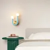 Wall Lamp Modern Creative Colorful U-shaped Lamps For Study Living Children Room Bedroom Bedside Aisle Stairs Indoor Lighting