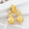 Серьги для ожерелья устанавливают модные серьги роскошь крупное кольцо Женщины Dubai 18k золотые украшения ювелирные изделия арабские свадебные украшения свадебные вечеринки