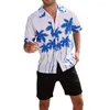 Mäns casual skjortor Men S Classic Hawaiian Print Short Sleeve Button Down Aloha Shirt for Beach Vacation och Luau Party