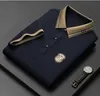 2023 High-End-besticktes Kurzarm-Poloshirt aus Baumwolle für Herren T-Shirt Koreanische Modekleidung Sommer-Luxus-Top