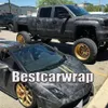 Black Dark Grey notte urbana Digital Tiger Camo Vinyl Car Wrap Con bolla d'aria Pixel Camouflage Graphics Car Sticker 1 52x30m 308Q