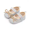 First Walkers Spring Autumn Baby Girls Shoes Glitter Princess PU Leather Edging Infant Soft Sole Toddler Bowknot Crib