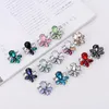 Stud Earrings LUBOV Pretty Colorful Crystal Stone Big Rhinestone Inlaid For Women Girls Piercing Christmas Gift Jewelry