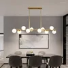Ljuskronor glasbollar pendellampor för matsal vardagdekoration svart guld celing kök hängande lampa