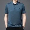 Men's Polos Business Casual Polo-Shirt Korean Fashion Design Sense Short Sleeve Young And Middle-Aged Men Summer Classic Tops W5606