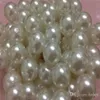 Nouveau 100 pièces carton blanc 20mm perles d'imitation perle en vrac blanc acrylique perles perles bricolage résine entretoise pour bijoux g36533 f5295R