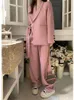 Damen Zweiteilige Hosen Lnsozkdg Frauen Casual Business Blazer Hosenanzug Vintage Mode Koreanische Anzug Jacken Gerade 2 Stück Weibliche Hosen