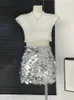 Юбки сексуальные блестящие юбки Женские мини-юбки с высокой талией в клубе Slit Zipper Seercip