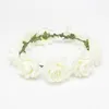 Headpieces Silk Rose Wreath Bride huvudbonad kvinna blommor huvudband strand po rese falsk blomma