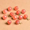 Pendant Necklaces 10PCS Natural Agate Peach Fruit Fashion Healing Gem DIY Accessories For Jewelry Making Wholesale