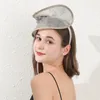 Berets Weibliche Luxus Frau Hut Hochzeit Zeremonie Fascinator Grau Kopfschmuck Blume Damen Elegante Cocktail Tee Party Kappe 2023