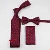 Bow Ties Classic Men's Tie Square Scarf Clip Suit Fashion Leisure Four-Piece Set High Quality Polyester