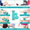 Massaggiatore plantare Massaggiatore plantare Massaggio Roller Balls Kit Yoga Sport Palla fitness per mano Gamba Terapia del mal di schiena Recupero del punto di innesco dei tessuti profondi 230718