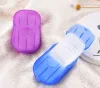 Anti dust Mini Travel Soap Paper Washing Hand Bath Cleaning Portable Boxed Foaming Soap Paper Scented Sheets