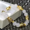 Strand Fashion Semi-precious Stone Bracelets Natural White Jades Chalcedony 8mm Round Beads Jewelry Making 7.5inch B2046