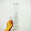 Fabricante de narguilé de 16 polegadas com vidro celular duplo Bong pan penetrador Water Bong 4 mm de espessura pequeno conector Dab rig fêmea de 18 mm