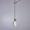 Lampy wiszące światło luksusowy szklany szklany żyrandol nowoczesny minimalistyczny sypialnia nordycka designerska restauracja bar Crystal mały