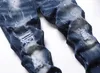 Jeans da uomo Uomo Skinny Luxury Brand Light Blue Holes Long Quality Maschio Stretch Slim Denim Pants Fashion Strappato 230718