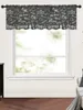 Curtain Coffee Bean Milk Short Tulle Half-Curtain For Kitchen Door Drape Cafe Small Window Sheer Curtains