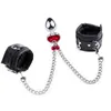 Bondage Anal Plug To Wrist Kit Bondage Gay Fetish Tail Plug Algemas Produtos para Adultos Bdsm Sex Toys for Men Women Restraints Erotic Toys 230718