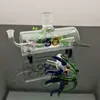 Glazen pijpen Roken geblazen waterpijp Vervaardiging Handgeblazen bongs Klassieke kleurrijke Big Head Horizontale pijp 8-vormige Dragon Bottle Water Smoke Bottle