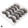 Falska ögonfransar 5 Par 3D Imitation Mink Hair False Eyelashes Fluffy Wispy Long Thick fransar Handgjorda ingen grymhet Eyelash Makeup Extension Tool J230717