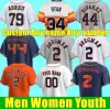 Maillots de baseball personnalisés S-4xl Hommes Femmes Jeunes 15 Martin Maldonado 6 Jake Meyers 9 Corey Julks 21 Yainer Diaz 14 Mauricio Dubon 17 David