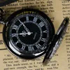 Pocket Watches Steampunk Copper Vintage Hollow Gear Quartz Watch Necklace Pendant Clock Chain Men Women