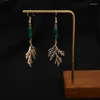 Dangle Boucles D'oreilles Version Coréenne De Gland Pour Les Femmes Long Paragraphe Branches Géométriques Forme Rétro Sauvage Alliage Bijoux