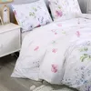 Bettwäsche-Sets, Blumen-Set, heller Bettbezug und Kissenbezug, Steppdecke im einfachen Stil, ultraweich, pflegeleicht, mit Eckbändern 230717