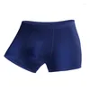 Mutande Intimo da uomo Boxer senza cuciture Pantaloncini Homme Mutandine traspiranti Uomo Slim Seta di ghiaccio trasparente Maschile Cueca Calzoncillo