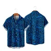 Mens Casual Shirts Hawaiian Tshirt Y2K Hombre Fashion Leopard Print 3D Bekväm kort ärmstrand Överdimensionerad kläder 230718